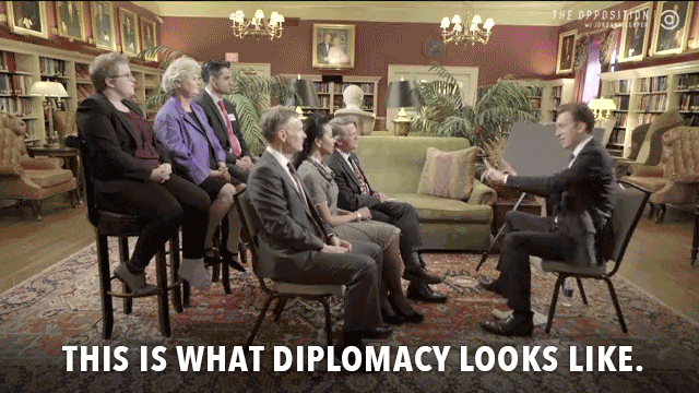 trump diplomacy GIF by The Opposition w/ Jordan Klepper