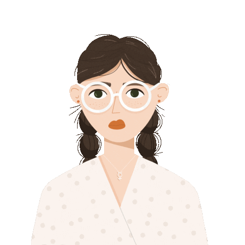 notbadtobesad giphyupload girl hello glasses Sticker