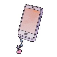 awfultune love stars drawing phone Sticker