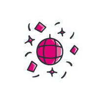 Party Ball Sticker by ruf Jugendreisen