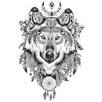 GlaubeanDich wolf spiritualität glaubeandich krafttier Sticker