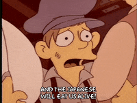 Warning Season 4 GIF by The Simpsons