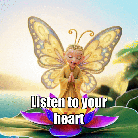Listen To Your Heart Guidance GIF by BuddhaFlyJourney