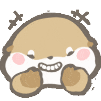 chuchuotter giphyupload laugh giggle grin Sticker