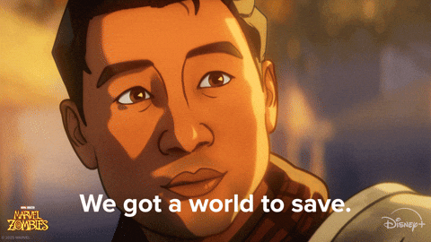 Save The World Zombies GIF by Marvel Studios