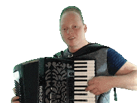 Musician Accordion Sticker by Johnny Van Veldhoven