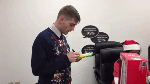 christmas wrapping wake county GIF