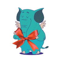 obahdesign design graphic design elephant verde Sticker