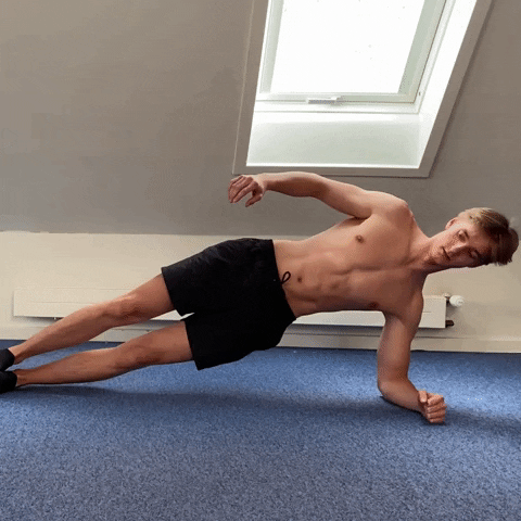 jonasgutfeltskalbo giphygifmaker sideplanke mavetræning GIF