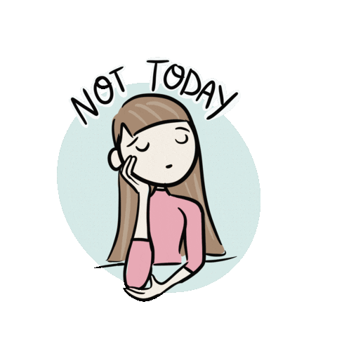 Jelmadesign giphyupload sigh not today nottoday Sticker