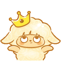 White Eyes Sheep Sticker