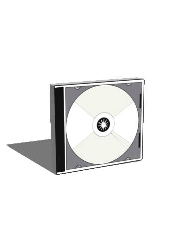 klypi dj cd compact disk spinning cd Sticker