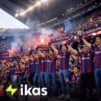 Jumping Fc Barcelona GIF by ikas