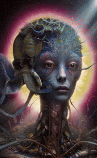 Glowing Alien Queen GIF by The LSD Hotel
