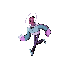 carldarpa retro space run running Sticker