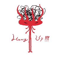 Angry Hurry Up Sticker