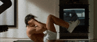 working out christian bale GIF