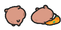 Capybara Spanking Sticker by sansanplanet