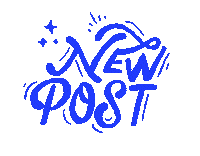 Altheasolomons happy blue stars new post Sticker