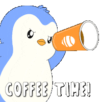 Good Morning Coffee Sticker by Pudgy Penguins