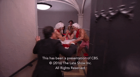 stephen colbert arm wrestling GIF by The Late Show With Stephen Colbert