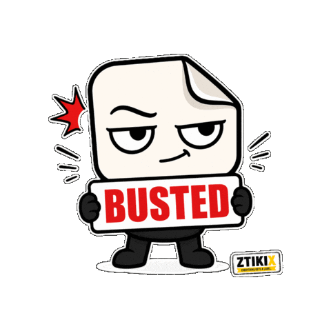 ztikix reaction caught gotcha guilty Sticker