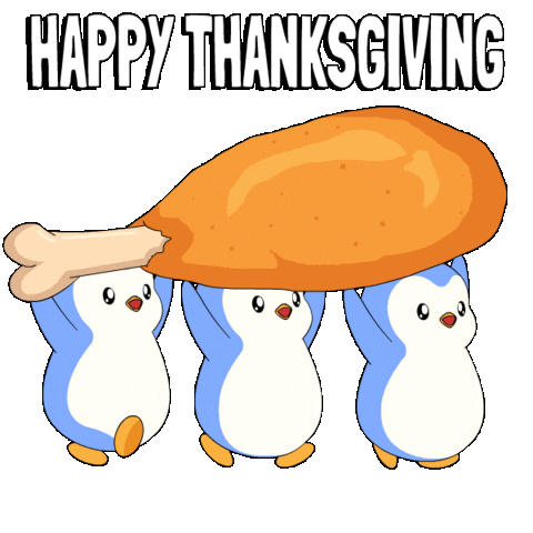 Thanksgiving Day Penguin Sticker by Pudgy Penguins