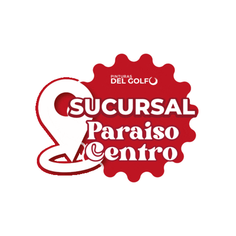 Pinturasdelgolfo del rojo centro paraiso Sticker