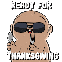 Give Thanks Thanksgiving Sticker by Fugz Official