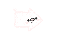 chuchuchuzzz arrow point pointing pig Sticker