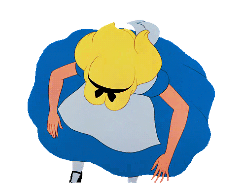 Alice In Wonderland Falling Sticker