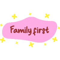 daraart love family first daraart Sticker
