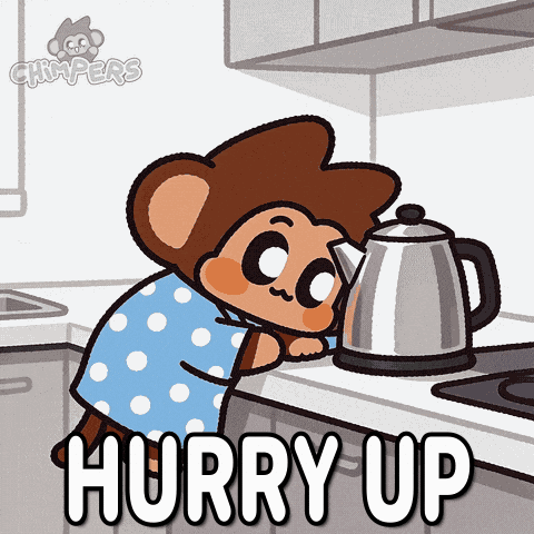 Bored Hurry Up GIF by Chimpers