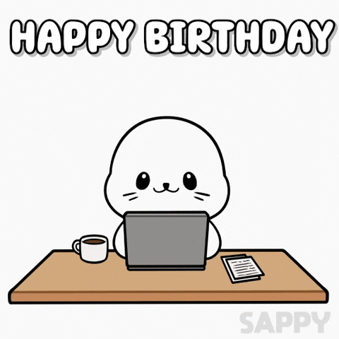 Happy Birthday GIF by Sappy Seals