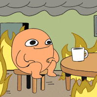 Fire Thisisfine GIF by Memeland by 9GAG