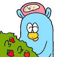 Fruit Cup Eating Sticker