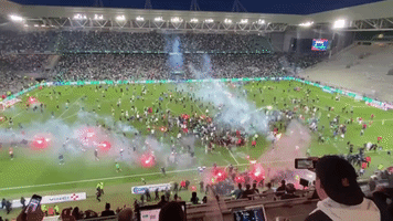 Crowds Invade Pitch After Saint-Etienne Relegated