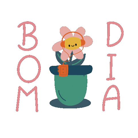 Bom Dia Flower Sticker