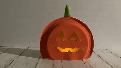 raisingveggielovers giphygifmaker jackolantern halloweencraft paperplatecraft GIF