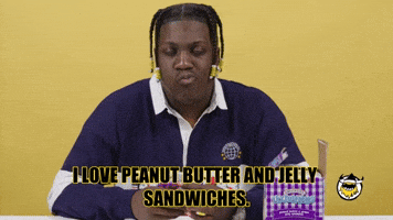 I Love Peanut Butter And Jelly Sandwiches!