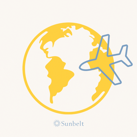 SunbeltStaffing giphyupload travel world plane GIF