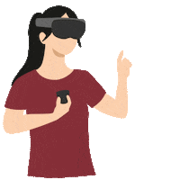 Farinity woman vr ar augmented reality Sticker