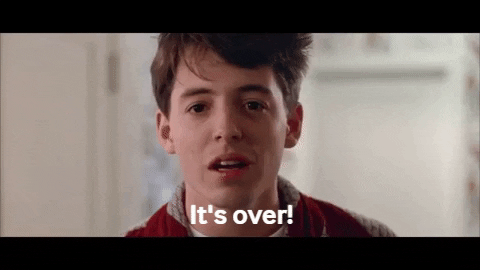 dancemonkeedance giphygifmaker its over go home ferris bueller GIF