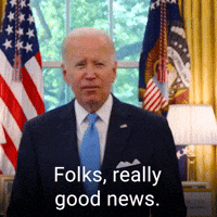 Folks, really good news.