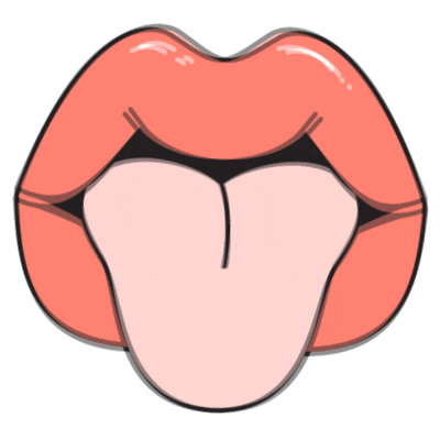 tongue out wooforplay Sticker by The Skinny Confidential