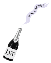 Happy New Year Champagne Sticker by La5e