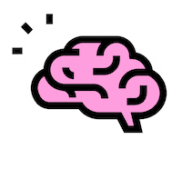 Alloprof rainbow fire brain prof Sticker