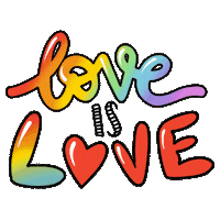 Love Is Love Heart Sticker by Tutte le mele di Annie