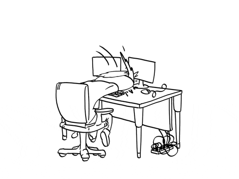smashing head desk