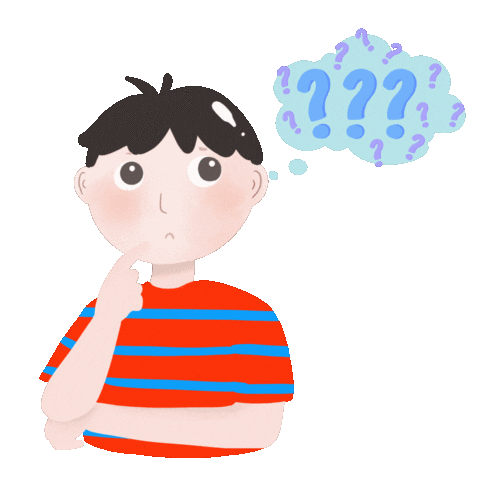 wirdasnmaw kid confuse questionmark kidsillustrations Sticker